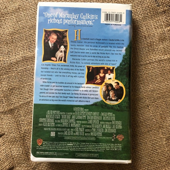 ‘Richie Rich’ and ‘Dennis the Menace’ VHS Tapes - Set of 2️⃣ - Picture 5 of 5